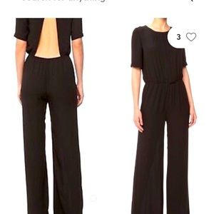 NAVY BCBGMaxAzria “Madison” open-back jumpsuit